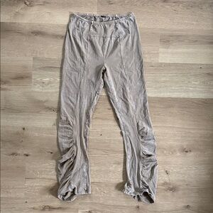 Ruched Taupe Pants